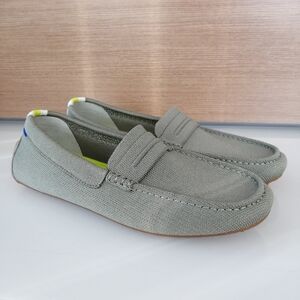 Rothy's The Driver Driving Loafer Shoe Soft Green Woman's Size 9